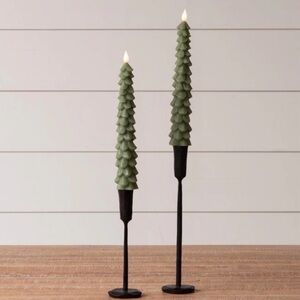 Tinsel & Fir Flameless Tapers.